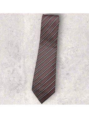 JOOP! Silk Tie ITALY Pink Purple Striped W:3.1" EUC